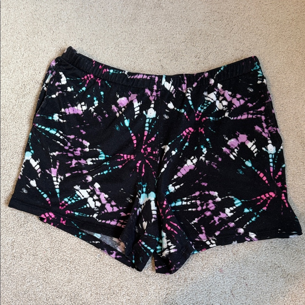 SO Women's Black Tie-Dye Athletic Shorts